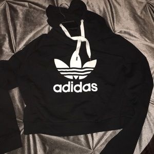Adidas hoodie crop top